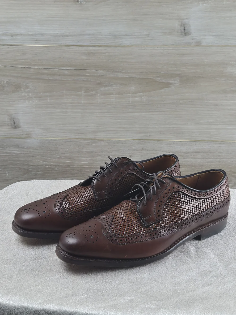 Allen Edmonds Park Avenue Brown Leather Cap Toe Oxford Dress Shoes Men's Size 10